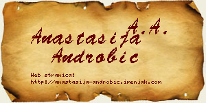 Anastasija Androbić vizit kartica